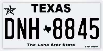 TX license plate DNH8845