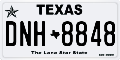 TX license plate DNH8848
