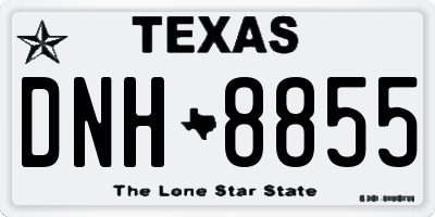 TX license plate DNH8855