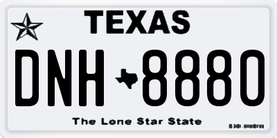 TX license plate DNH8880