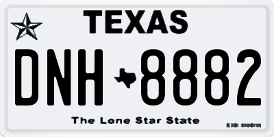 TX license plate DNH8882