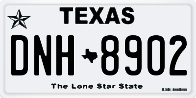 TX license plate DNH8902