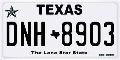 TX license plate DNH8903