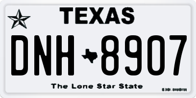 TX license plate DNH8907
