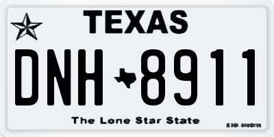 TX license plate DNH8911