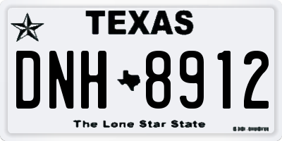 TX license plate DNH8912