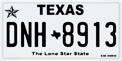 TX license plate DNH8913