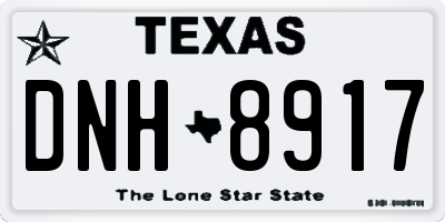 TX license plate DNH8917