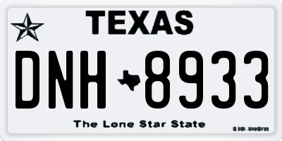 TX license plate DNH8933