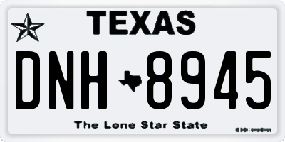 TX license plate DNH8945