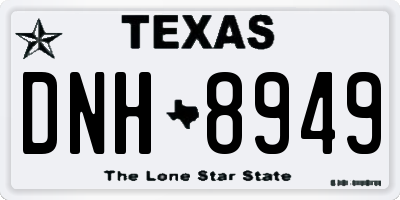 TX license plate DNH8949