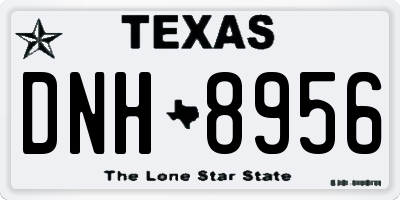 TX license plate DNH8956