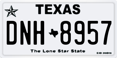 TX license plate DNH8957