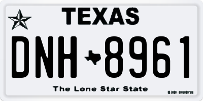 TX license plate DNH8961