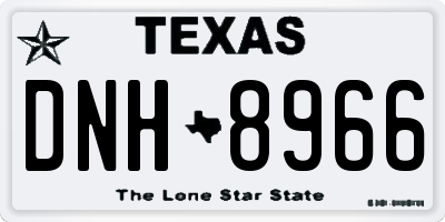 TX license plate DNH8966