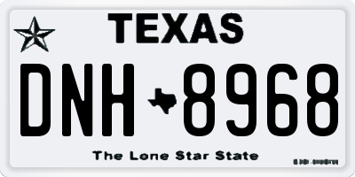 TX license plate DNH8968