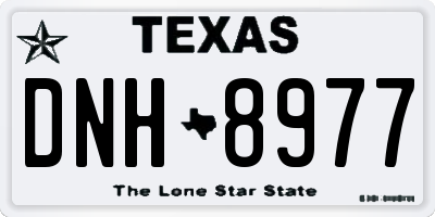 TX license plate DNH8977
