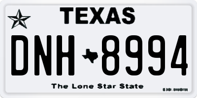 TX license plate DNH8994