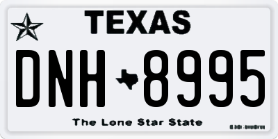 TX license plate DNH8995