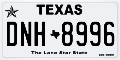 TX license plate DNH8996