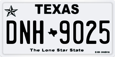 TX license plate DNH9025