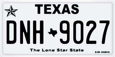TX license plate DNH9027