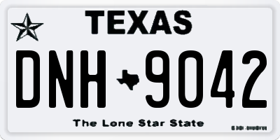 TX license plate DNH9042