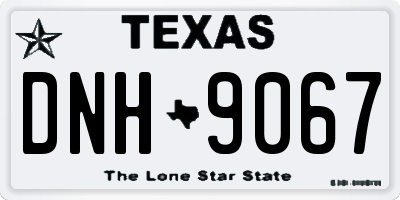 TX license plate DNH9067