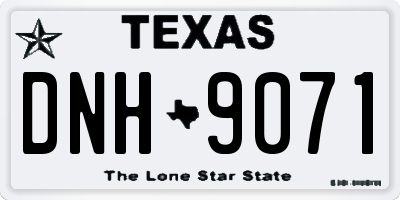 TX license plate DNH9071
