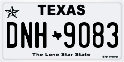 TX license plate DNH9083