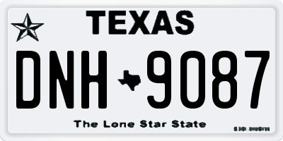 TX license plate DNH9087