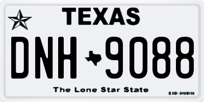 TX license plate DNH9088