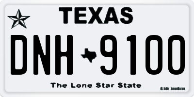 TX license plate DNH9100