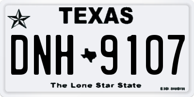 TX license plate DNH9107