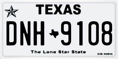 TX license plate DNH9108