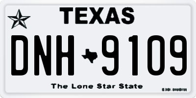 TX license plate DNH9109