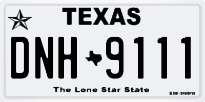 TX license plate DNH9111