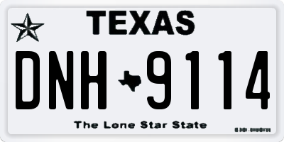 TX license plate DNH9114