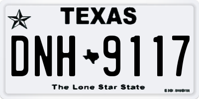 TX license plate DNH9117