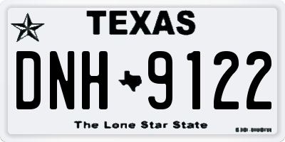 TX license plate DNH9122