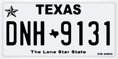 TX license plate DNH9131