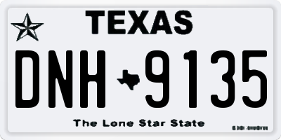 TX license plate DNH9135