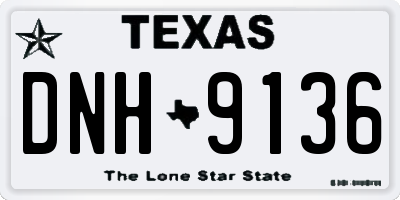 TX license plate DNH9136