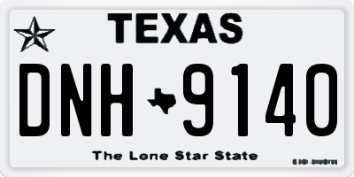 TX license plate DNH9140