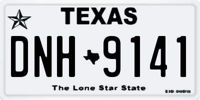 TX license plate DNH9141