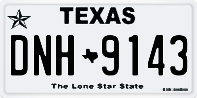 TX license plate DNH9143