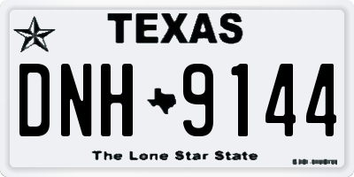 TX license plate DNH9144