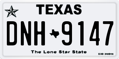TX license plate DNH9147