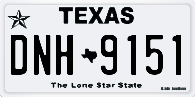 TX license plate DNH9151