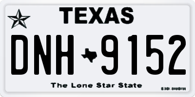 TX license plate DNH9152